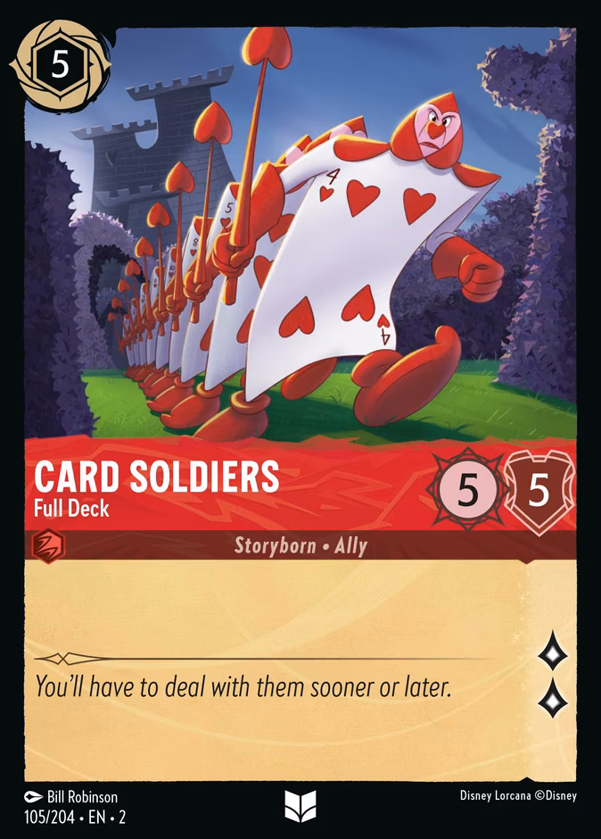 Card Soldiers - Full Deck Lorcana card (105/204, Rise of the Floodborn)