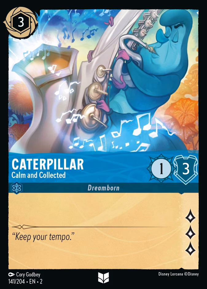 Caterpillar - Calm and Collected Lorcana card (141/204, Rise of the Floodborn)