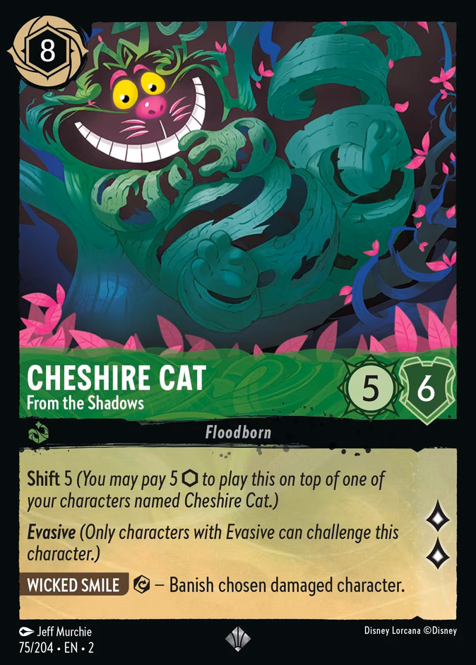 Cheshire Cat - From the Shadows Lorcana card (75/204, Rise of the Floodborn)