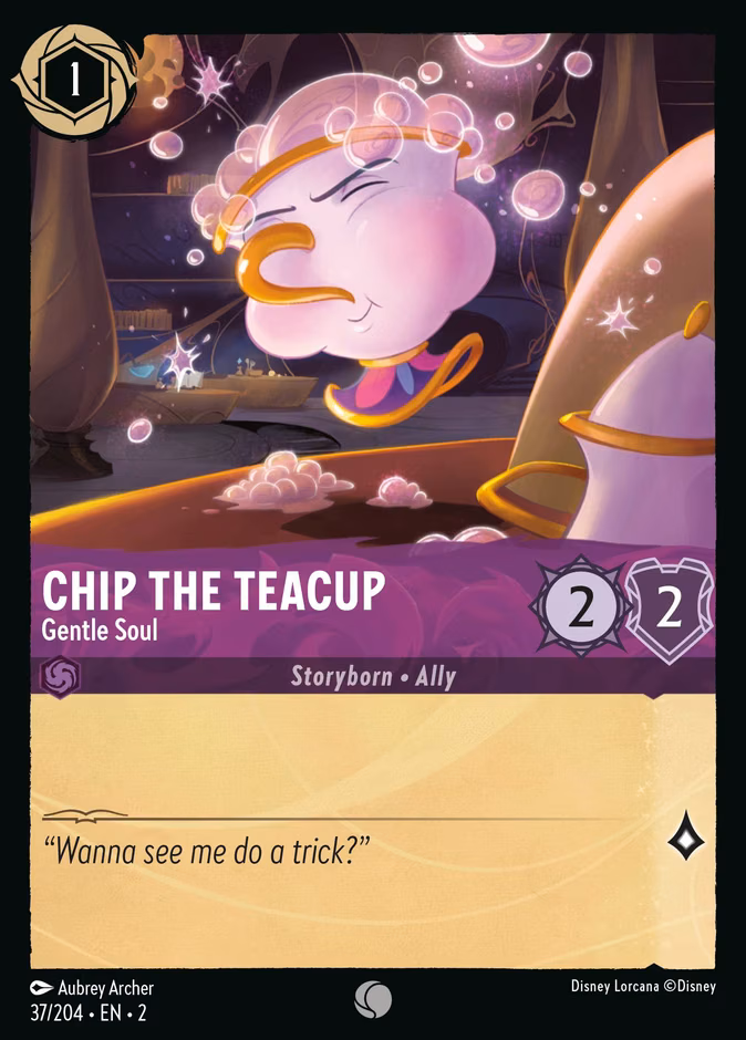 Chip the Teacup - Gentle Soul Lorcana card (37/204, Rise of the Floodborn)