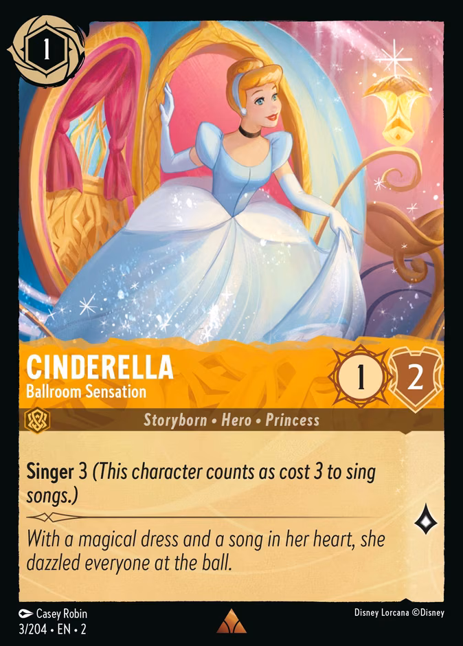 Cinderella - Ballroom Sensation Lorcana card (3/204, Rise of the Floodborn)