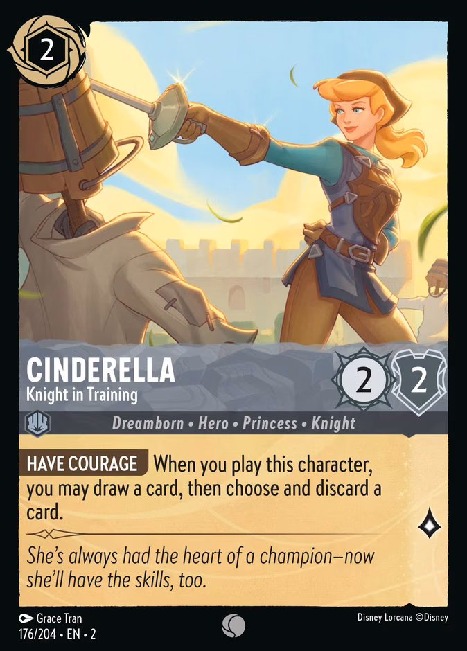 Cinderella - Knight in Training Lorcana card (176/204, Rise of the Floodborn)