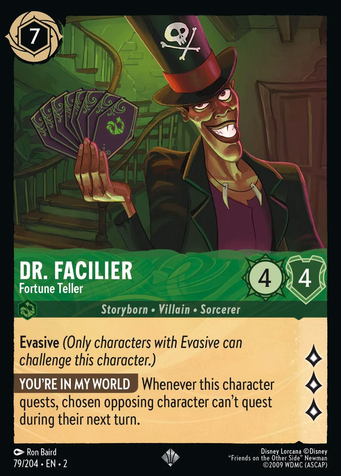 Dr. Facilier - Fortune Teller Lorcana card (79/204, Rise of the Floodborn)