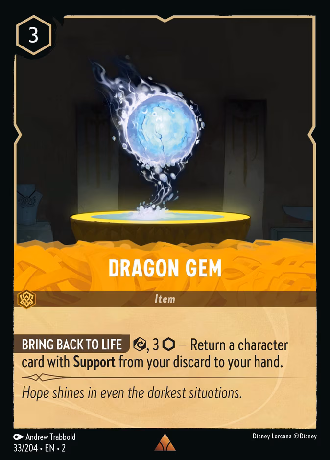 Dragon Gem Lorcana card (33/204, Rise of the Floodborn)