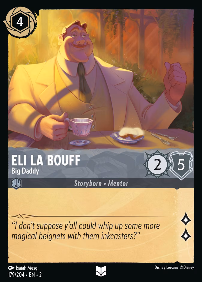 Eli La Bouff - Big Daddy Lorcana card (179/204, Rise of the Floodborn)