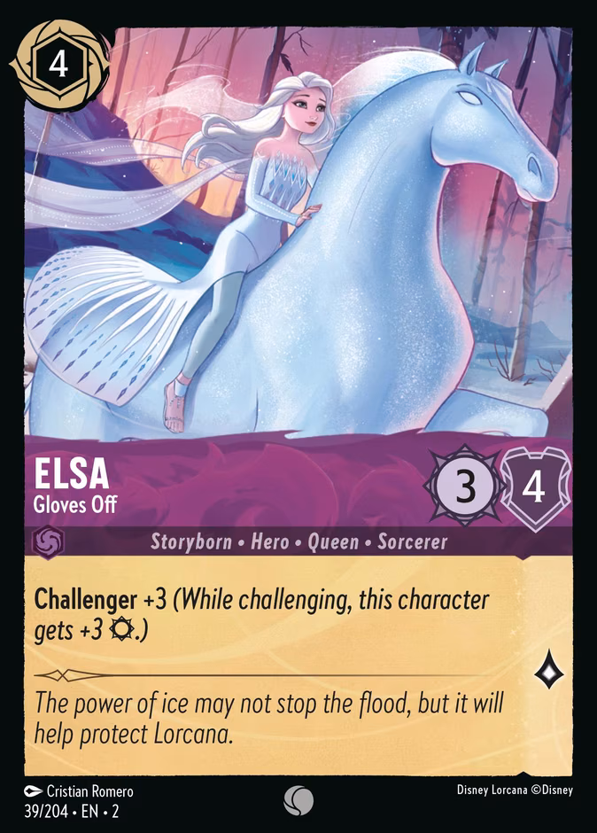 Elsa - Gloves Off Lorcana card (39/204, Rise of the Floodborn)