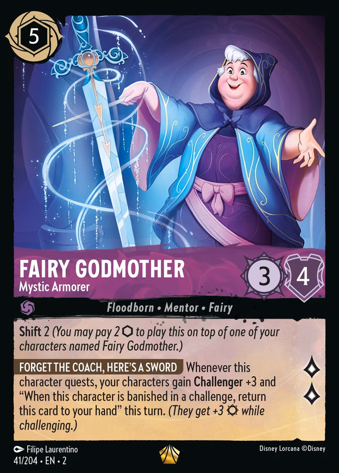 Fairy Godmother - Mystic Armorer Lorcana card (41/204, Rise of the Floodborn)