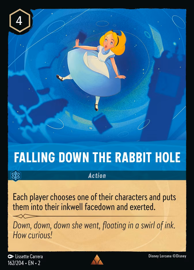 Falling Down the Rabbit Hole Lorcana card (162/204, Rise of the Floodborn)