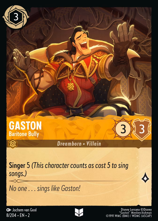 Gaston - Baritone Bully Lorcana card (8/204, Rise of the Floodborn)