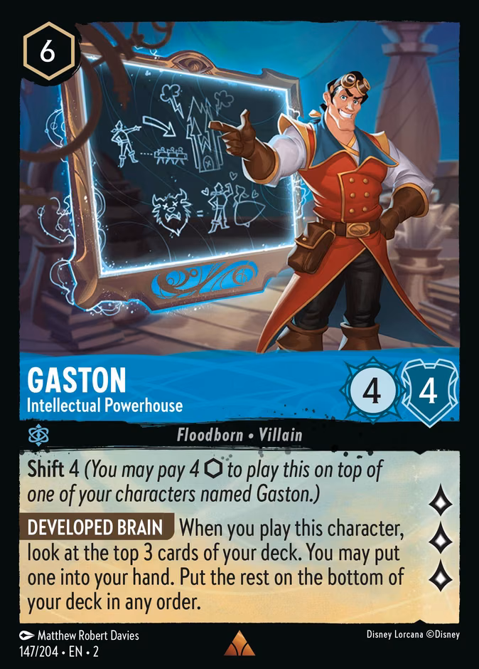 Gaston - Intellectual Powerhouse Lorcana card (147/204, Rise of the Floodborn)