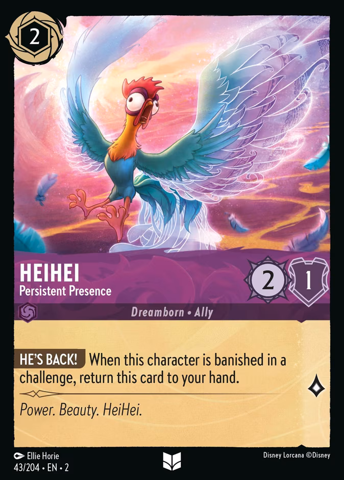 HeiHei - Persistent Presence Lorcana card (43/204, Rise of the Floodborn)