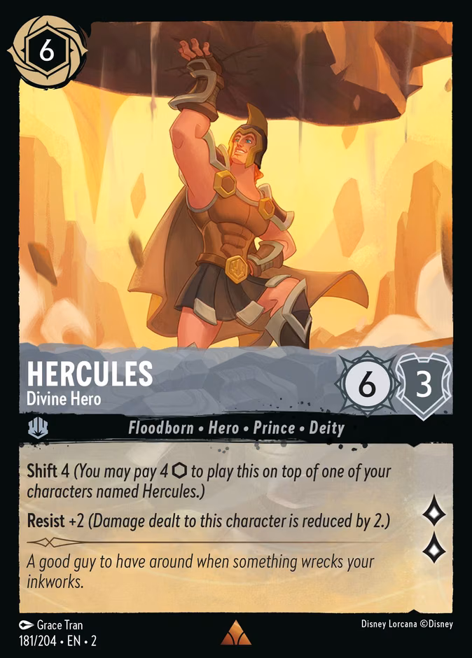 Hercules - Divine Hero Lorcana card (181/204, Rise of the Floodborn)