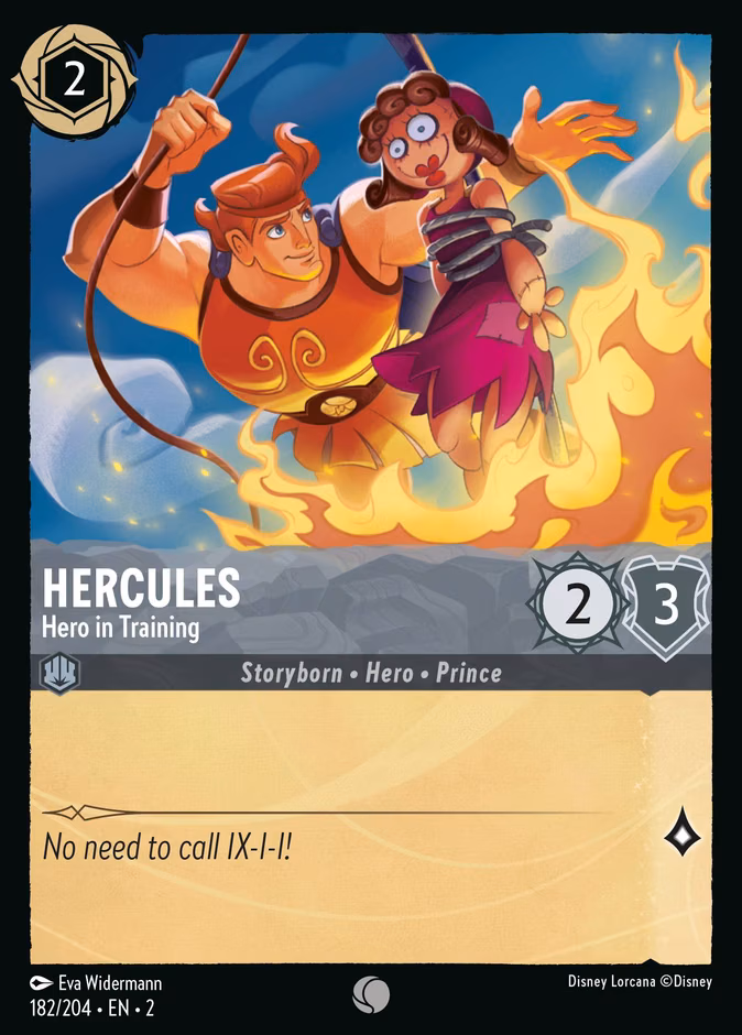 Hercules - Hero in Training Lorcana card (182/204, Rise of the Floodborn)