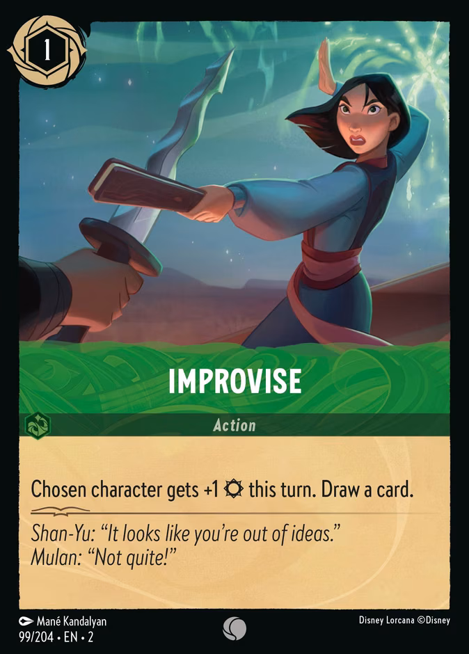 Improvise Lorcana card (99/204, Rise of the Floodborn)