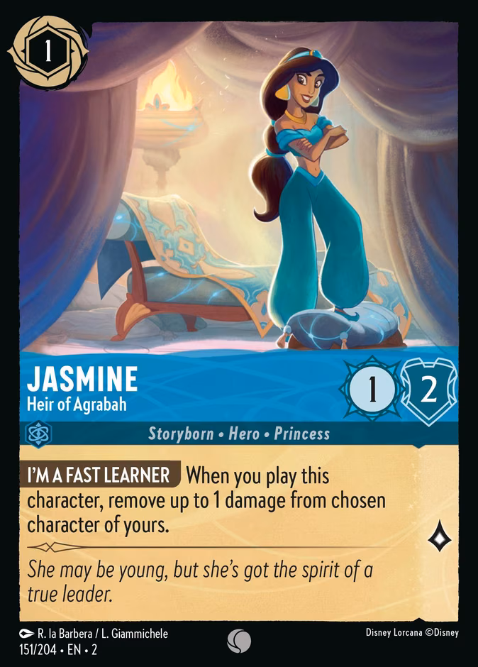 Jasmine - Heir of Agrabah Lorcana card (151/204, Rise of the Floodborn)