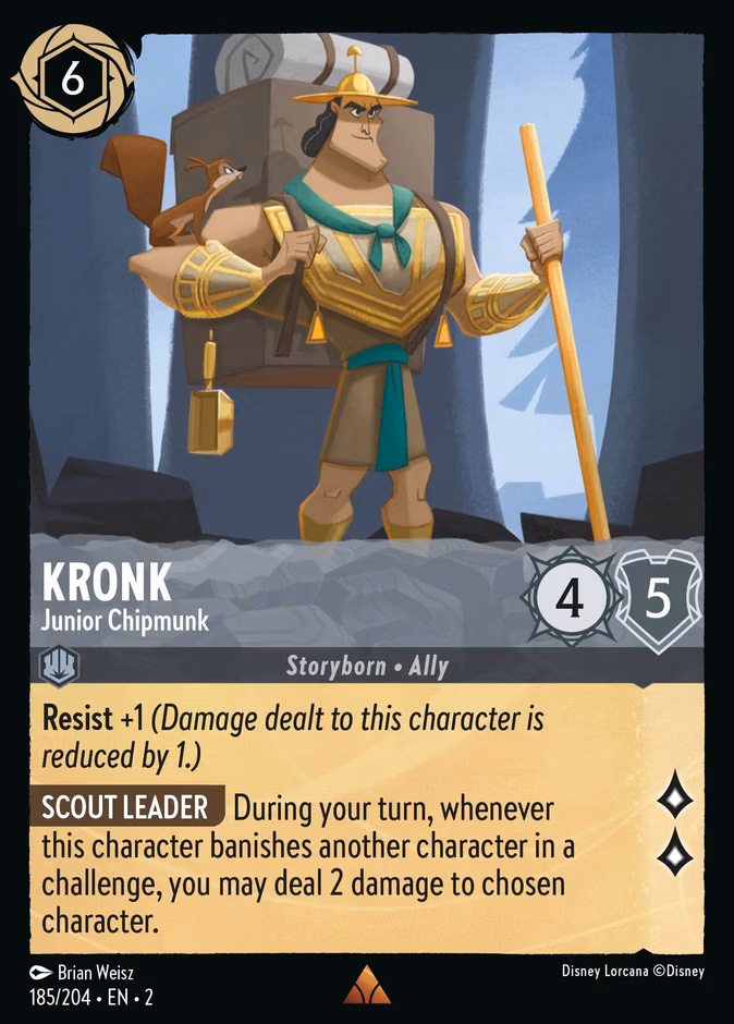 Kronk - Junior Chipmunk Lorcana card (185/204, Rise of the Floodborn)