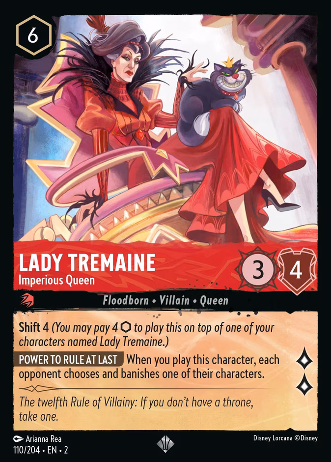 Lady Tremaine - Imperious Queen Lorcana card (110/204, Rise of the Floodborn)