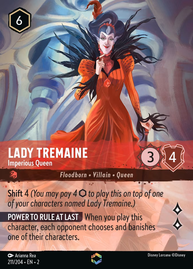 Lady Tremaine - Imperious Queen Lorcana card (211/204)