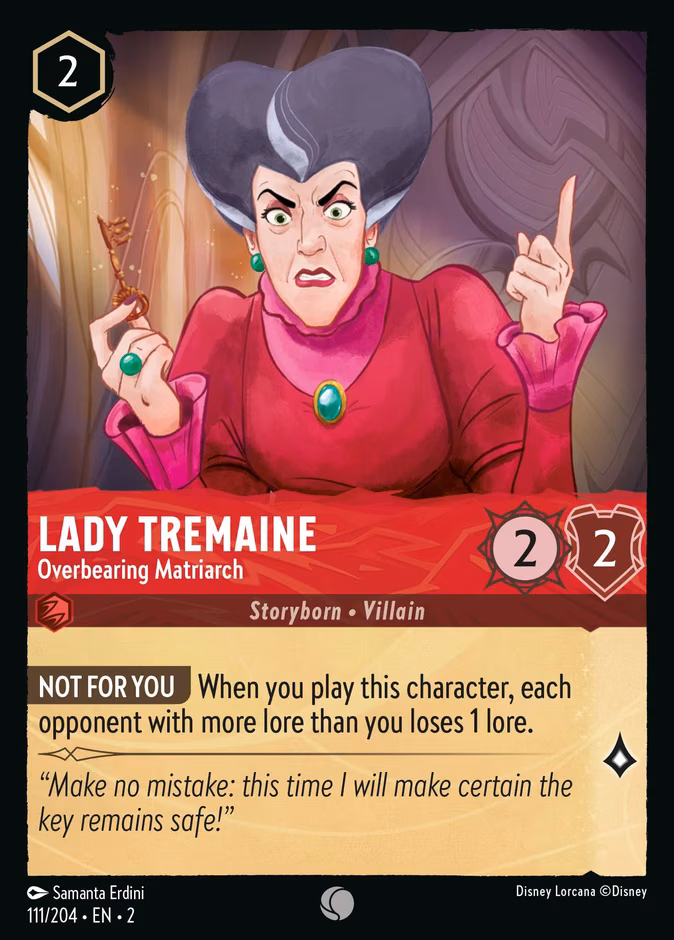 Lady Tremaine - Overbearing Matriarch Lorcana card (111/204, Rise of the Floodborn)