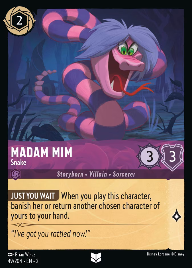 Madam Mim - Snake Lorcana card (49/204, Rise of the Floodborn)