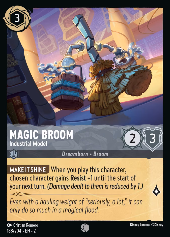 Magic Broom - Industrial Model Lorcana card (188/204, Rise of the Floodborn)