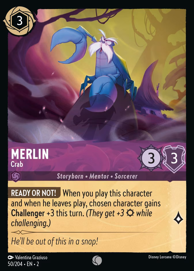 Merlin - Crab Lorcana card (50/204, Rise of the Floodborn)