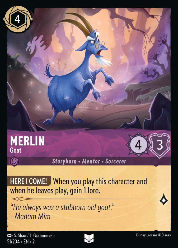 Merlin - Goat Lorcana card (51/204, Rise of the Floodborn)