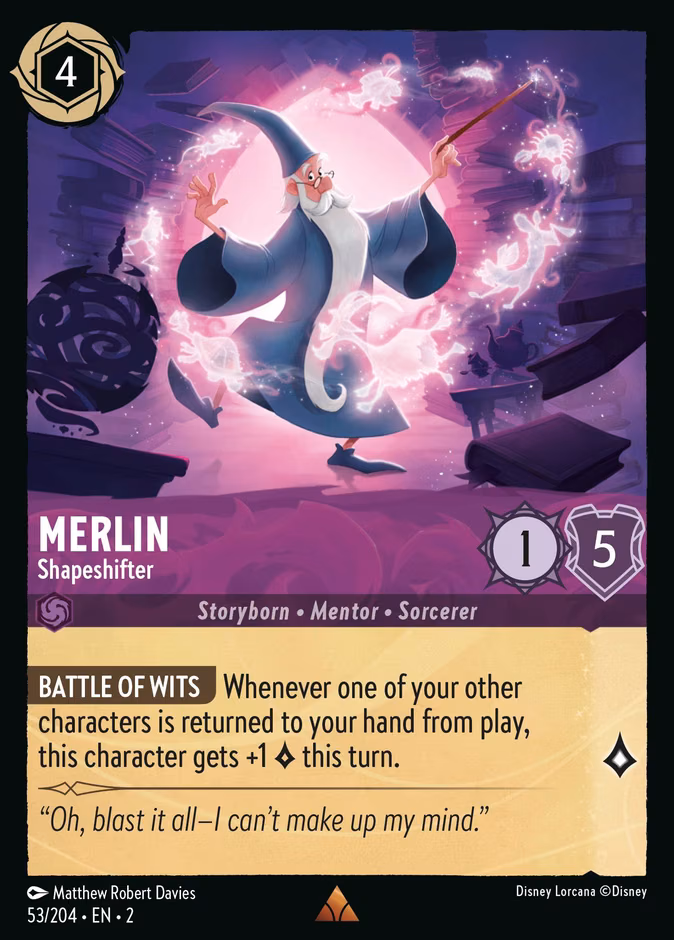Merlin - Shapeshifter Lorcana card (53/204, Rise of the Floodborn)