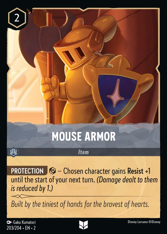Mouse Armor Lorcana card (203/204, Rise of the Floodborn)