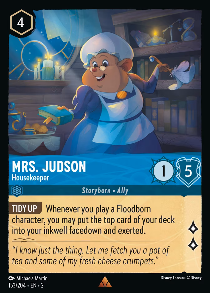 Mrs. Judson - Housekeeper Lorcana card (153/204, Rise of the Floodborn)