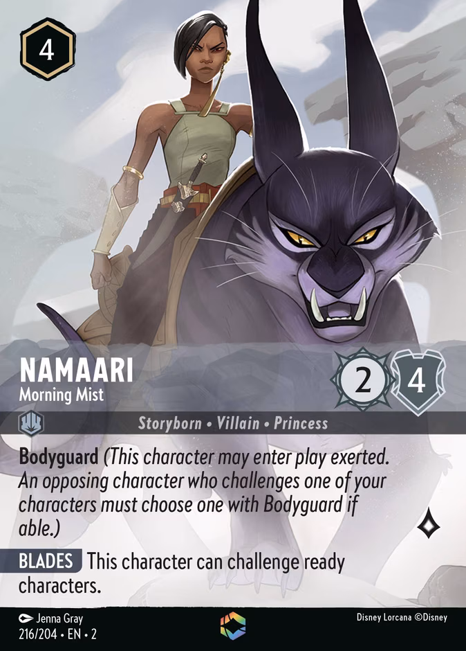 Namaari - Morning Mist Lorcana card (216/204, Rise of the Floodborn)