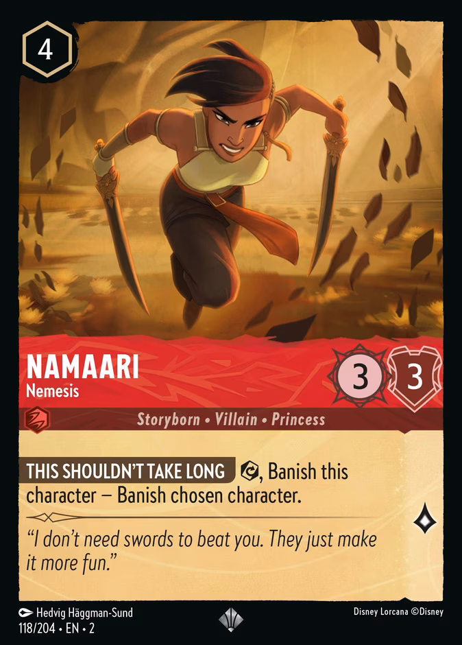 Namaari - Nemesis Lorcana card (118/204, Rise of the Floodborn)