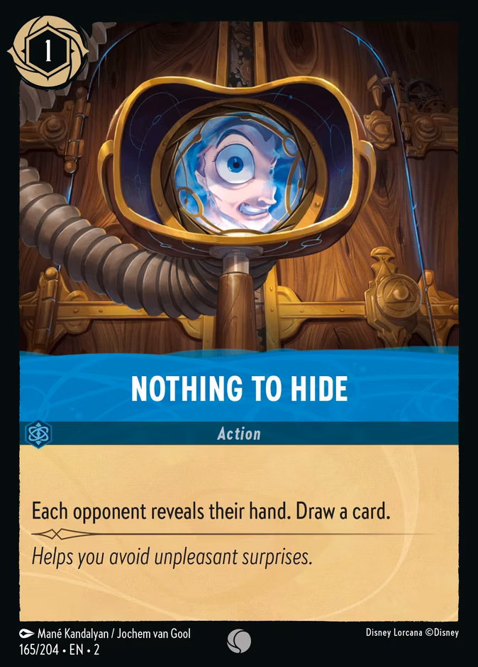 Nothing to Hide Lorcana card (165/204, Rise of the Floodborn)