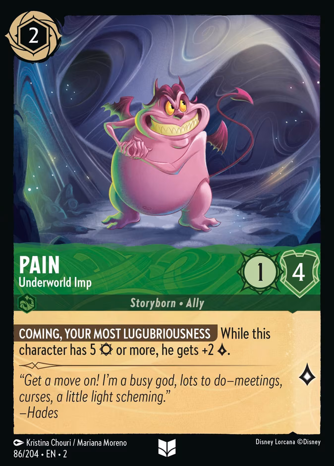 Pain - Underworld Imp Lorcana card (86/204, Rise of the Floodborn)