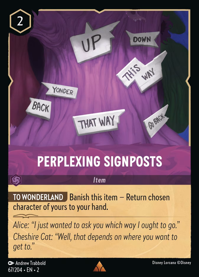 Perplexing Signposts Lorcana card (67/204, Rise of the Floodborn)