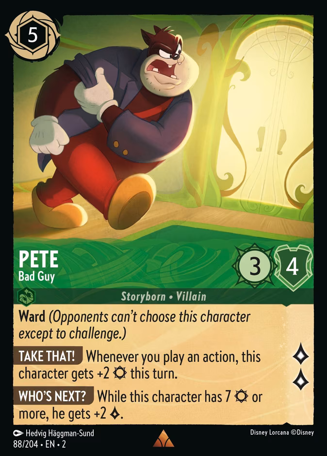 Pete - Bad Guy Lorcana card (88/204, Rise of the Floodborn)