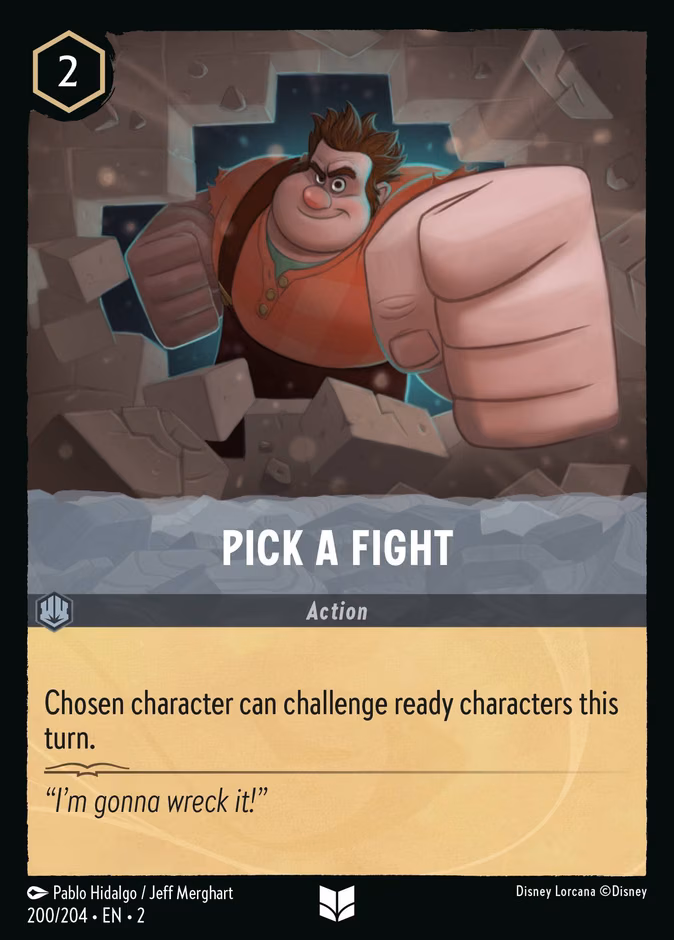Pick a Fight Lorcana card (200/204, Rise of the Floodborn)