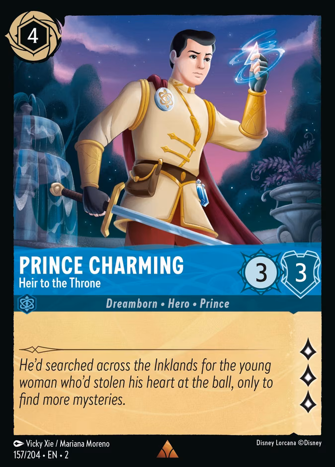 Prince Charming - Heir to the Throne Lorcana card (157/204, Rise of the Floodborn)