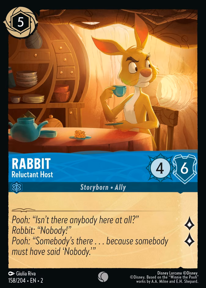 Rabbit - Reluctant Host Lorcana card (158/204, Rise of the Floodborn)