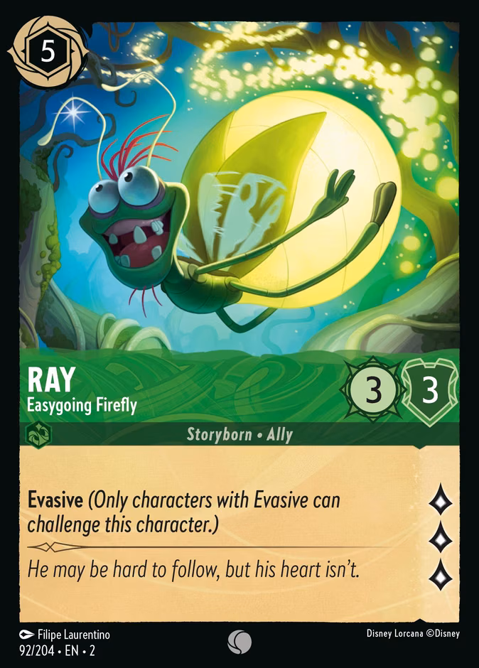 Ray - Easygoing Firefly Lorcana card (92/204, Rise of the Floodborn)