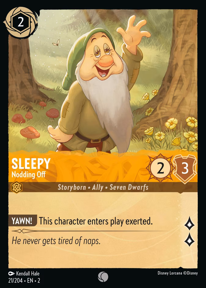 Sleepy - Nodding Off Lorcana card (21/204, Rise of the Floodborn)