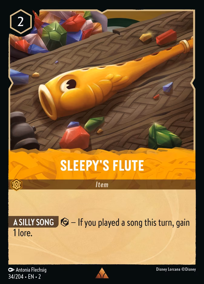 Sleepy's Flute Lorcana card (34/204, Rise of the Floodborn)