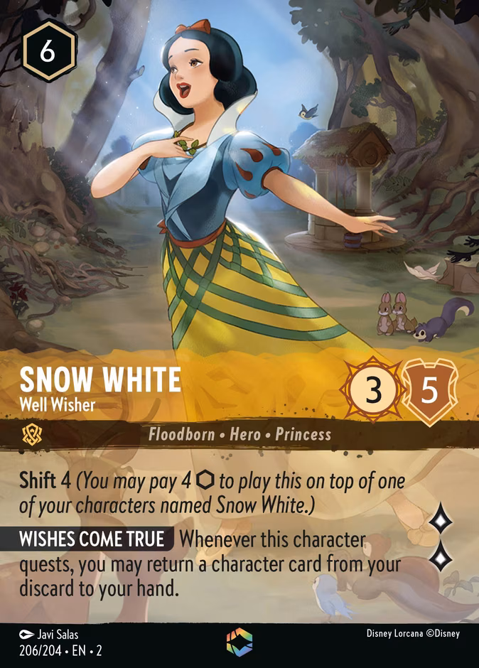 Snow White - Well Wisher Lorcana card (206/204)