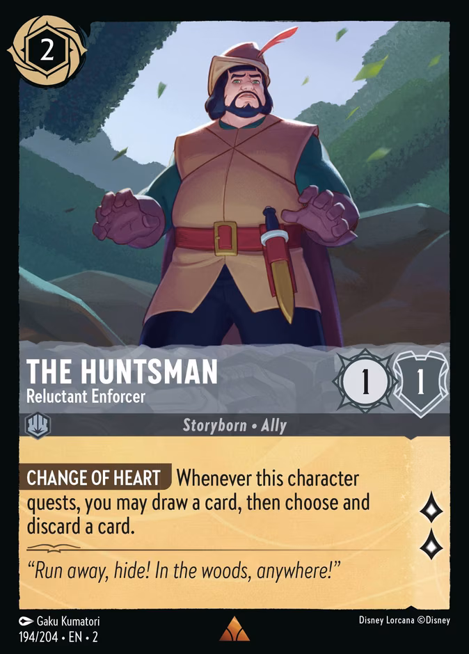 The Huntsman - Reluctant Enforcer Lorcana card (194/204, Rise of the Floodborn)