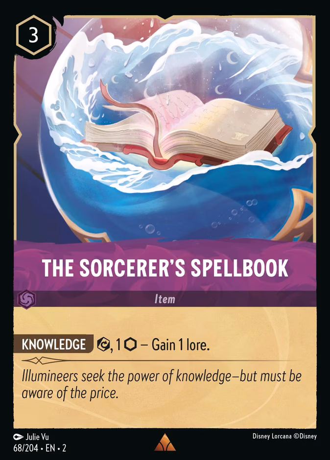 The Sorcerer's Spellbook Lorcana card (68/204, Rise of the Floodborn)