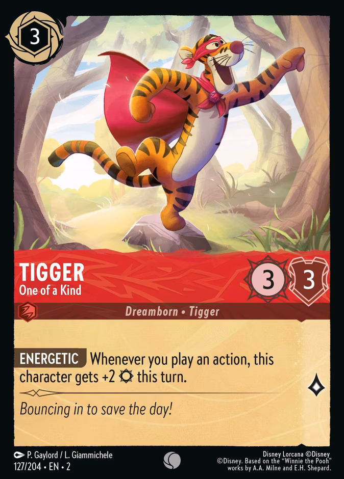 Tigger - One of a Kind Lorcana card (127/204, Rise of the Floodborn)