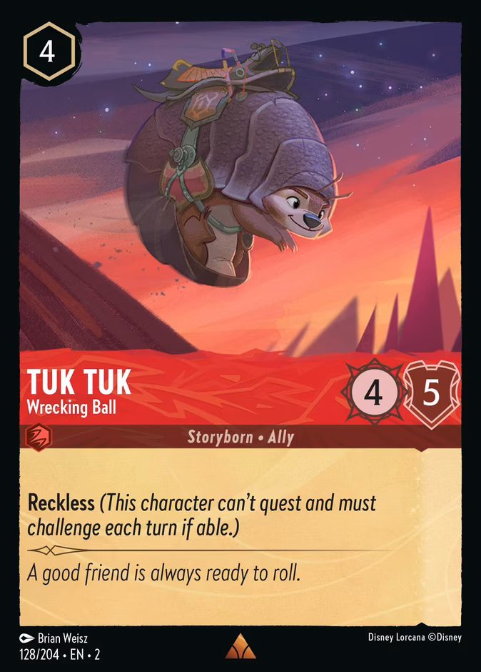Tuk Tuk - Wrecking Ball Lorcana card (128/204, Rise of the Floodborn)