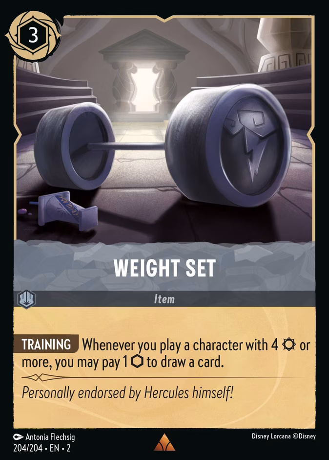 Weight Set Lorcana card (204/204, Rise of the Floodborn)