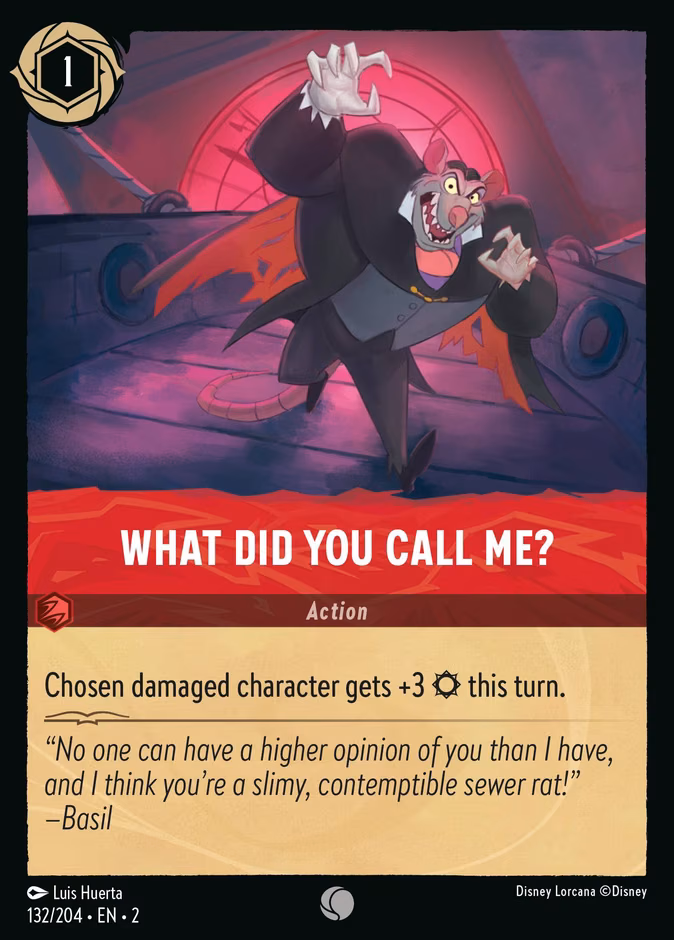 What Did You Call Me? Lorcana card (132/204, Rise of the Floodborn)