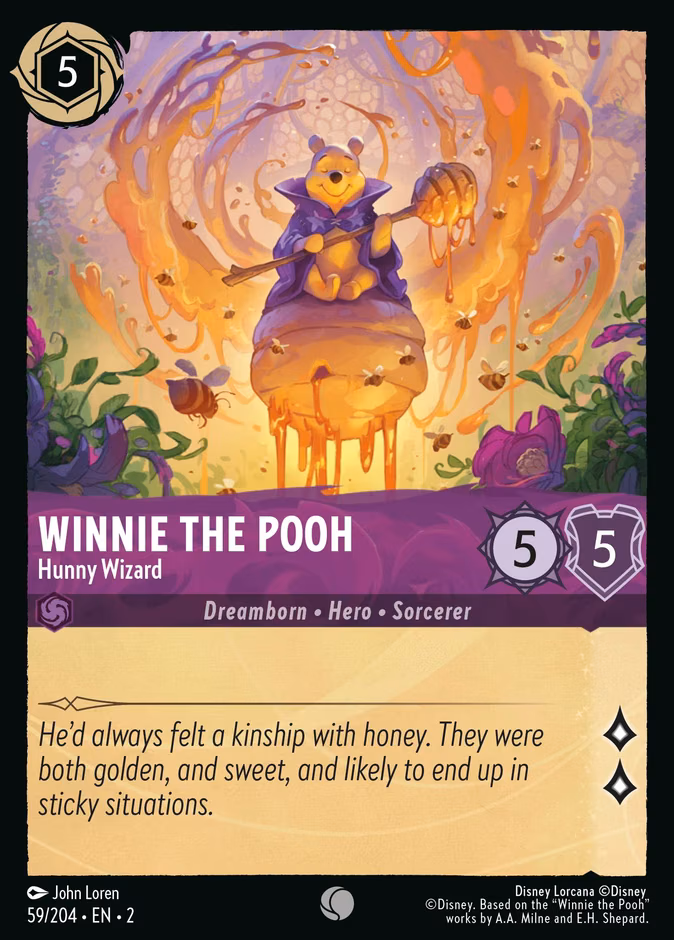 Winnie the Pooh - Hunny Wizard Lorcana card (59/204, Rise of the Floodborn)